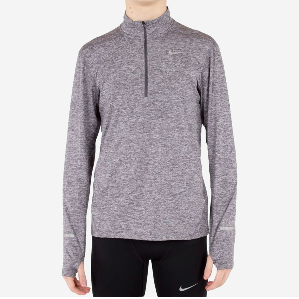 Nike Men's Heathered Purple Dri-Fit Element 1/2 Quarter Zip Long Sleeve Active